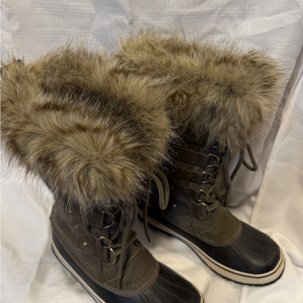 Sorel Joan of Arctic Quarry Gray Waterproof Winter Boots Womens 10 Insulated‎ - Picture 5 of 7